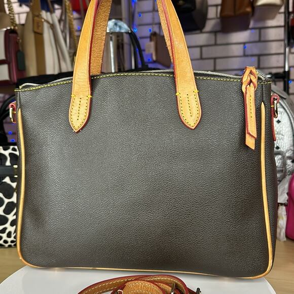 Authentic DOONEY & BOURKE Leather Tote Crossbody Bag - Picture 4 of 10